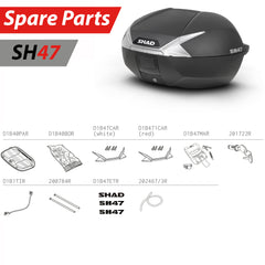 SHAD SH47 Top Box Spare Parts
