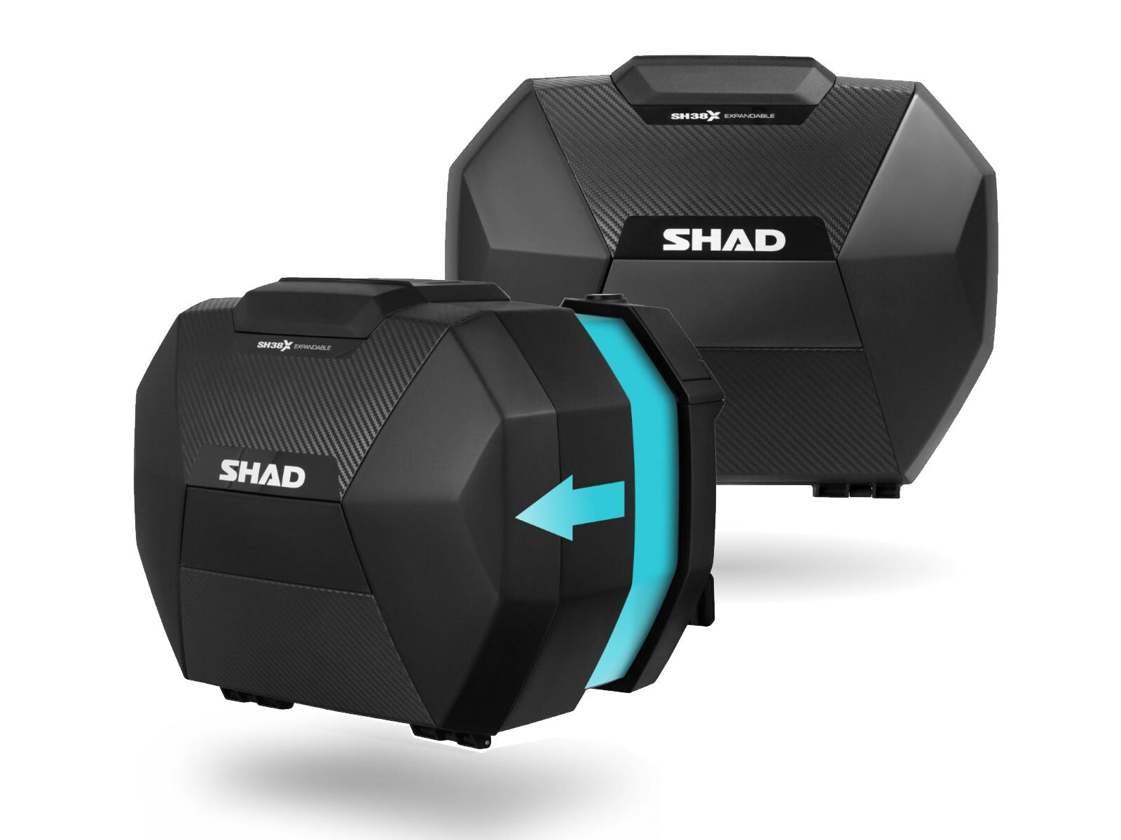 SHAD SH38x Panniers Carbon - 46 Litre Expandable Side Cases Main image