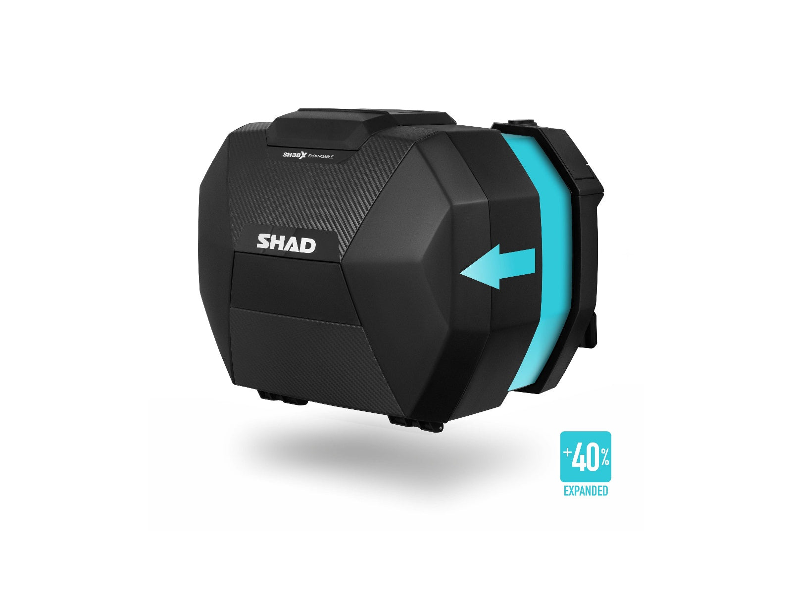 SHAD SH38x Panniers Carbon - 46 Litre Expandable Side Cases
