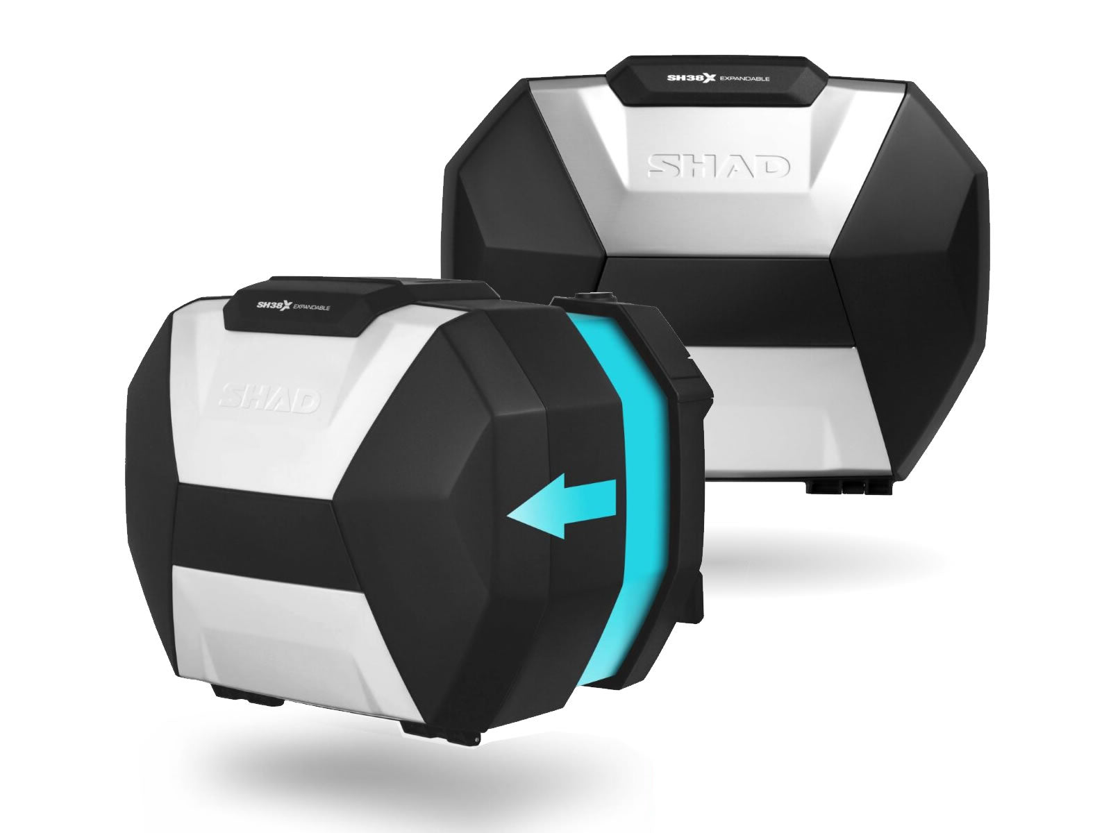 SHAD SH38x Panniers Aluminium - 46 Litre Expandable Side Cases Main image