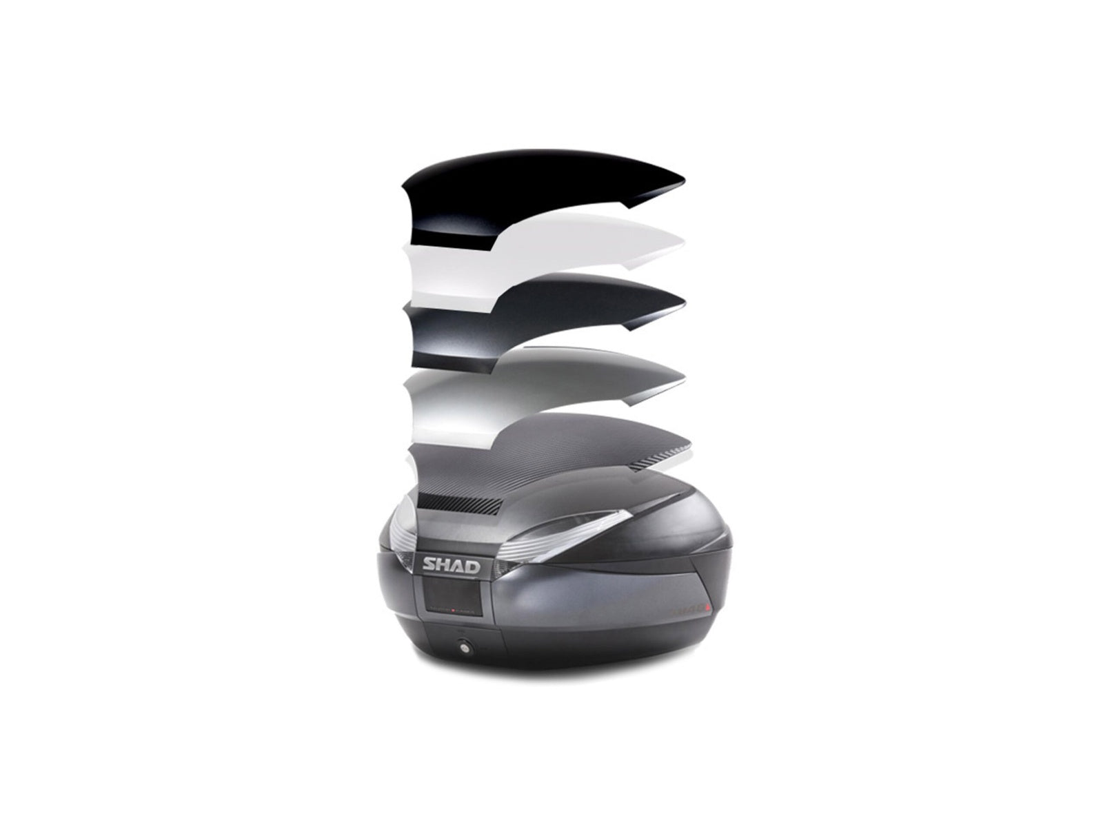 SHAD SH48 Top Box Dark Grey - 48 Litre Motorcycle Top Case