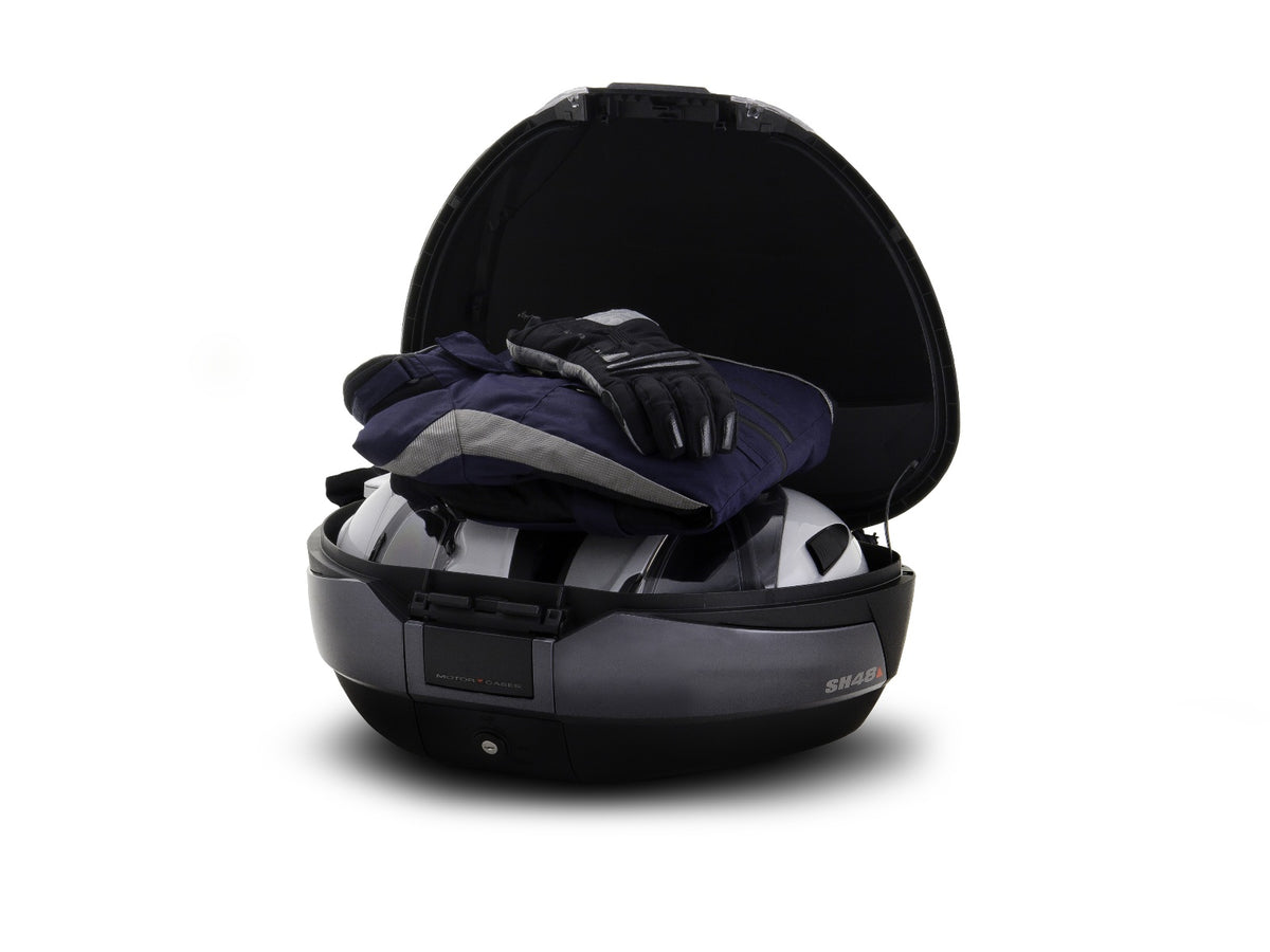 SHAD SH48 Top Box Dark Grey Bundle - 48 Litre Motorcycle Top Case