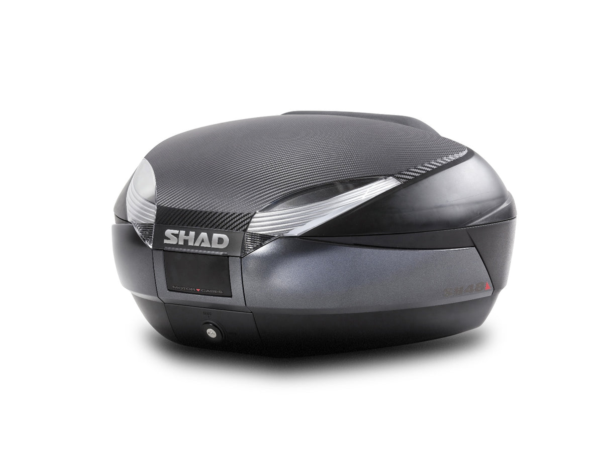 SHAD SH48 Top Box Dark Grey Bundle - 48 Litre Motorcycle Top Case