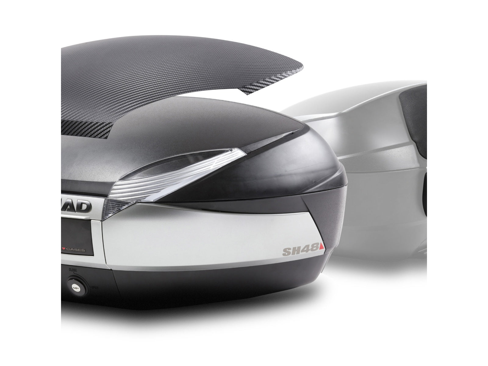 SHAD SH48 Top Box Titanium Bundle - 48 Litre Motorcycle Top Case