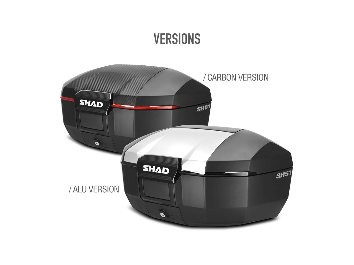 SHAD SH51 Top Box Carbon - 51 Litre Motorcycle Top Case