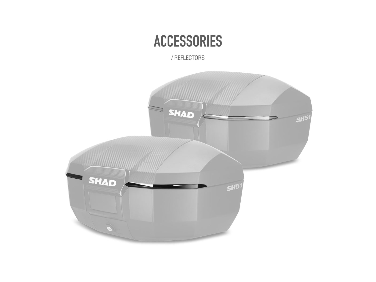 SHAD SH51 Top Box Carbon - 51 Litre Motorcycle Top Case