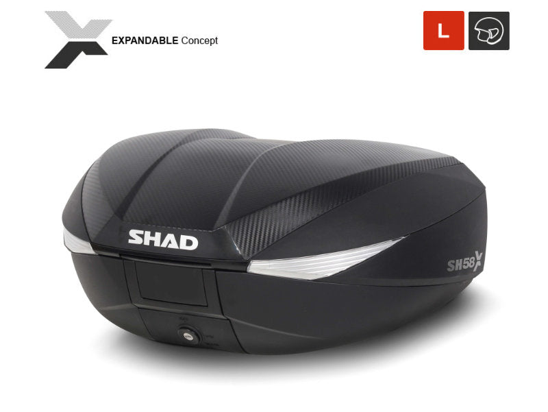 SHAD SH58x Top Box - 58 Litre Expandable Top Case