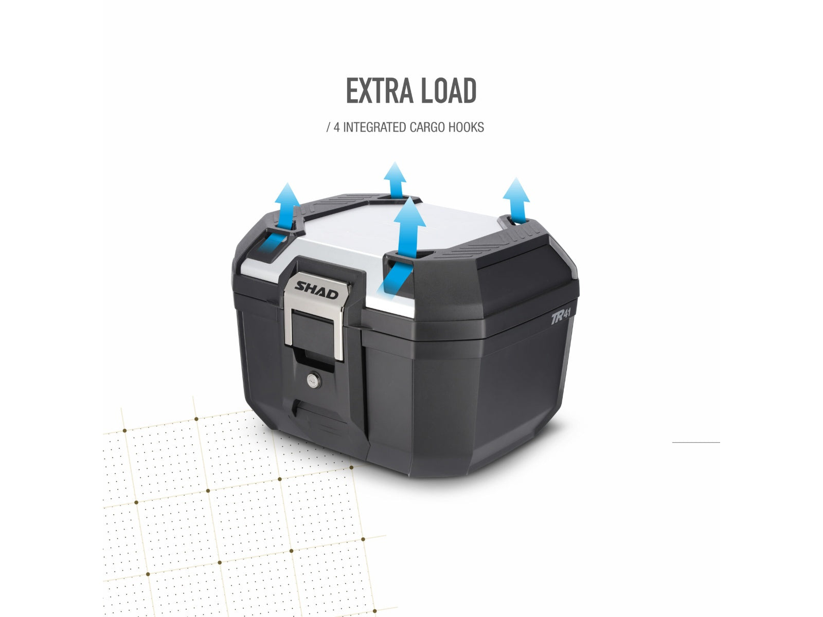 SHAD TR41 Top Box Aluminium - 41 Litre Terra Top Case