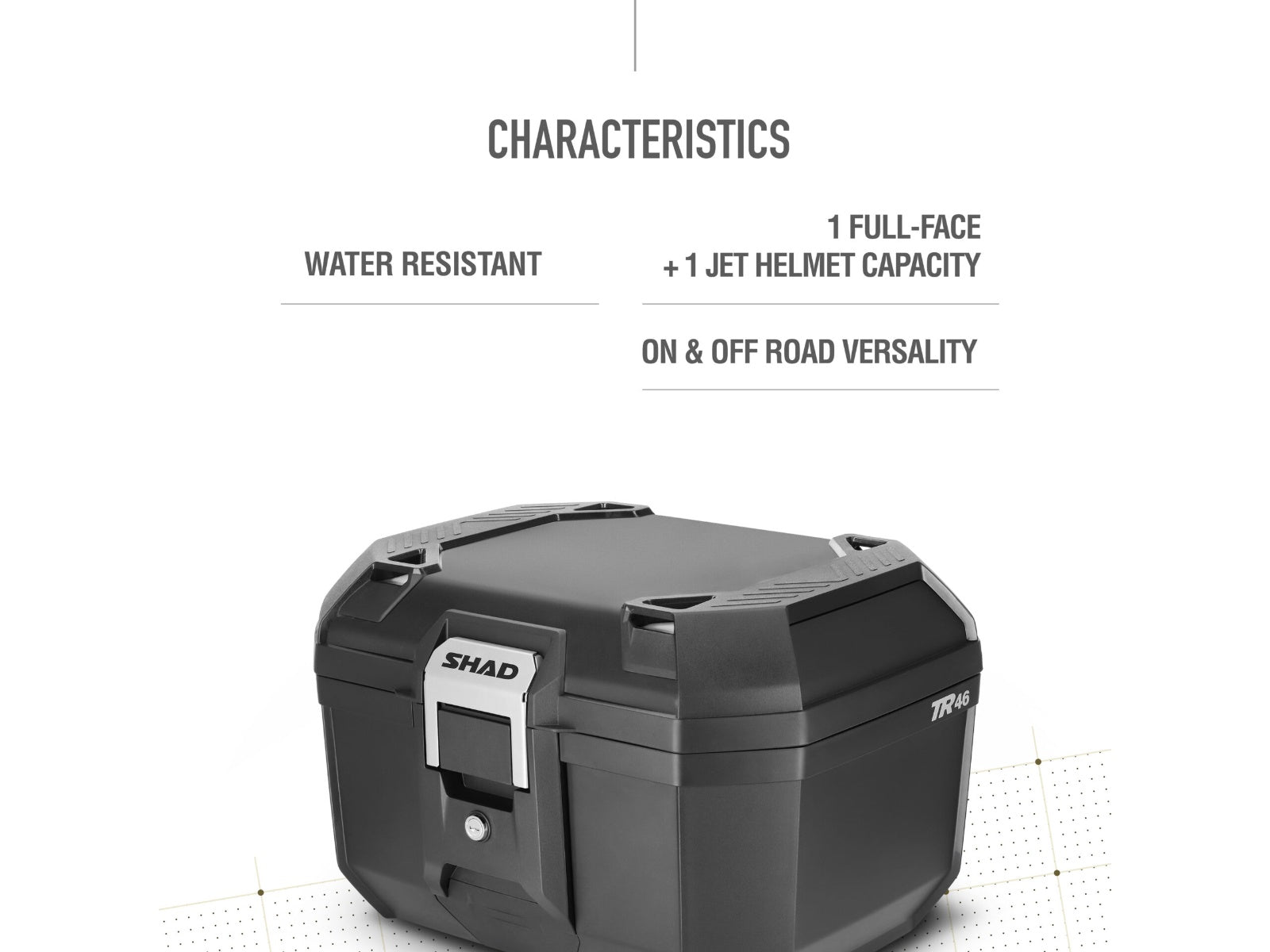 SHAD TR46 Top Box - 46 Litre Motorcycle Top Case