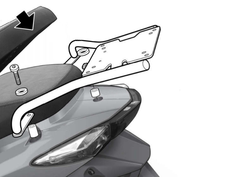 Kymco Agility 50 RS (10-25) SHAD Top Box Fitting Kit