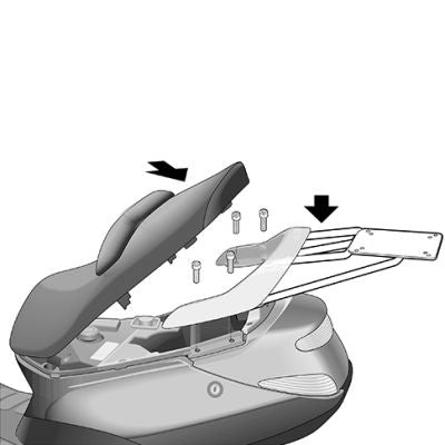 Peugeot Elystar 50 (02-12) SHAD Top Box Fitting Kit