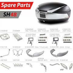 SHAD SH48 Titanium Top Box Spare Parts
