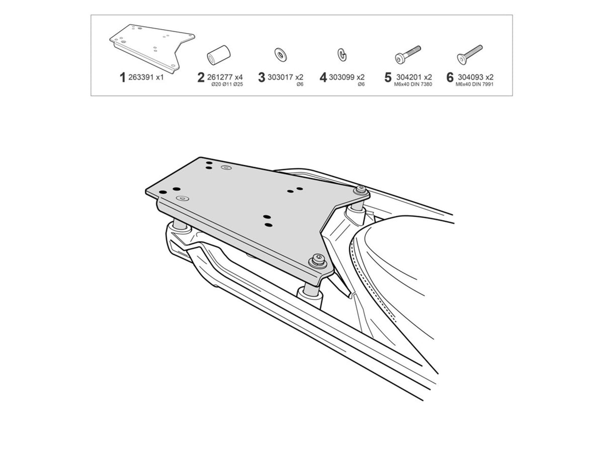 BMW R1300 GS (23-26) SHAD Top Box Fitting Kit