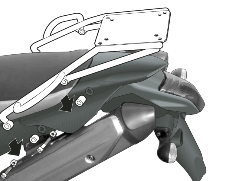 Yamaha XT660R (04-16) SHAD Top Box Fitting Kit